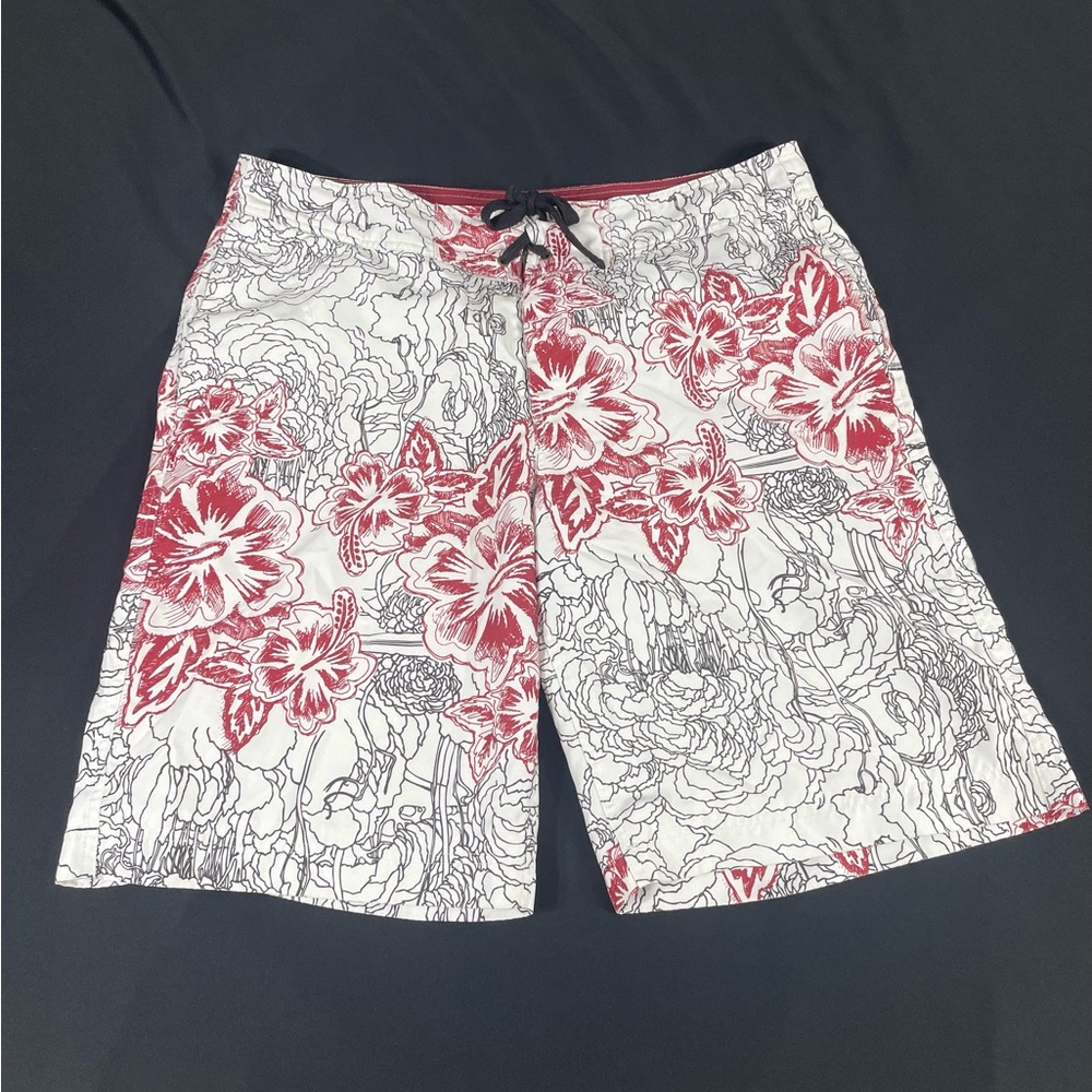 Américan Rag Cie Mens White Floral Swin Board Shorts Size 36